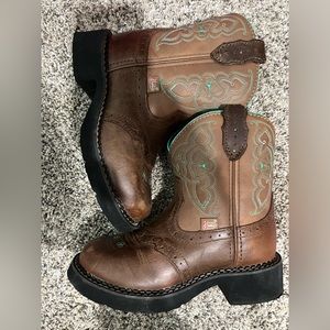 COPY - Justin youth girls boots. Size 12 & 1/2